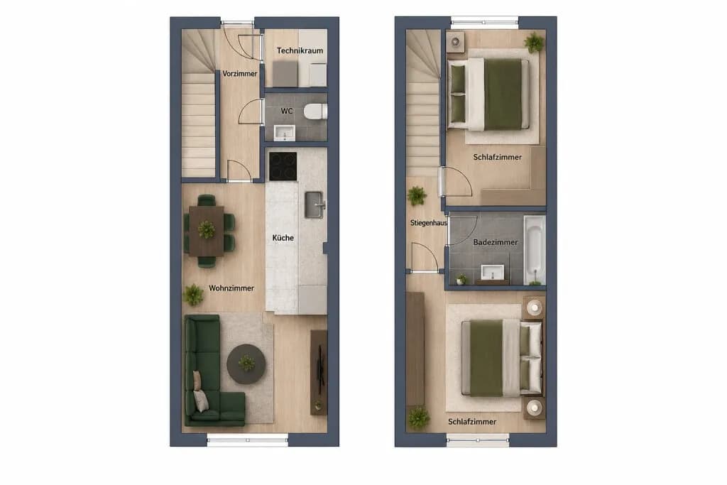 3-Zimmer-Haus kaufen in Wien – 59,24 m², € 299.000 – Bild 8 von 8