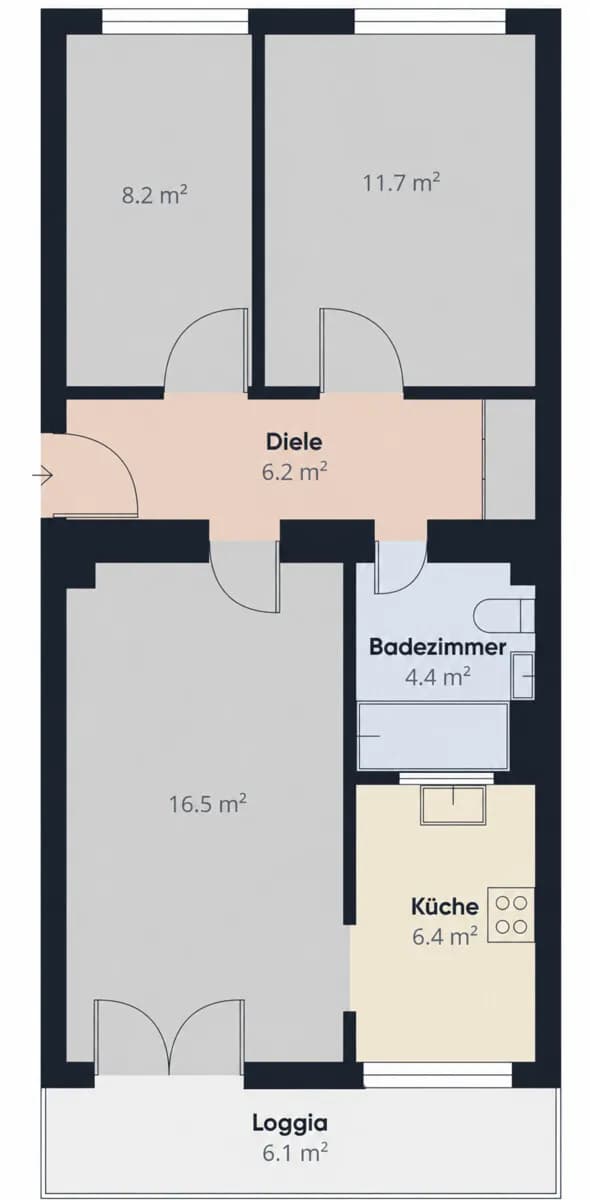 3-Zimmer-Wohnung mieten in Klagenfurt – 60 m², € 1.080 – Bild 11 von 11