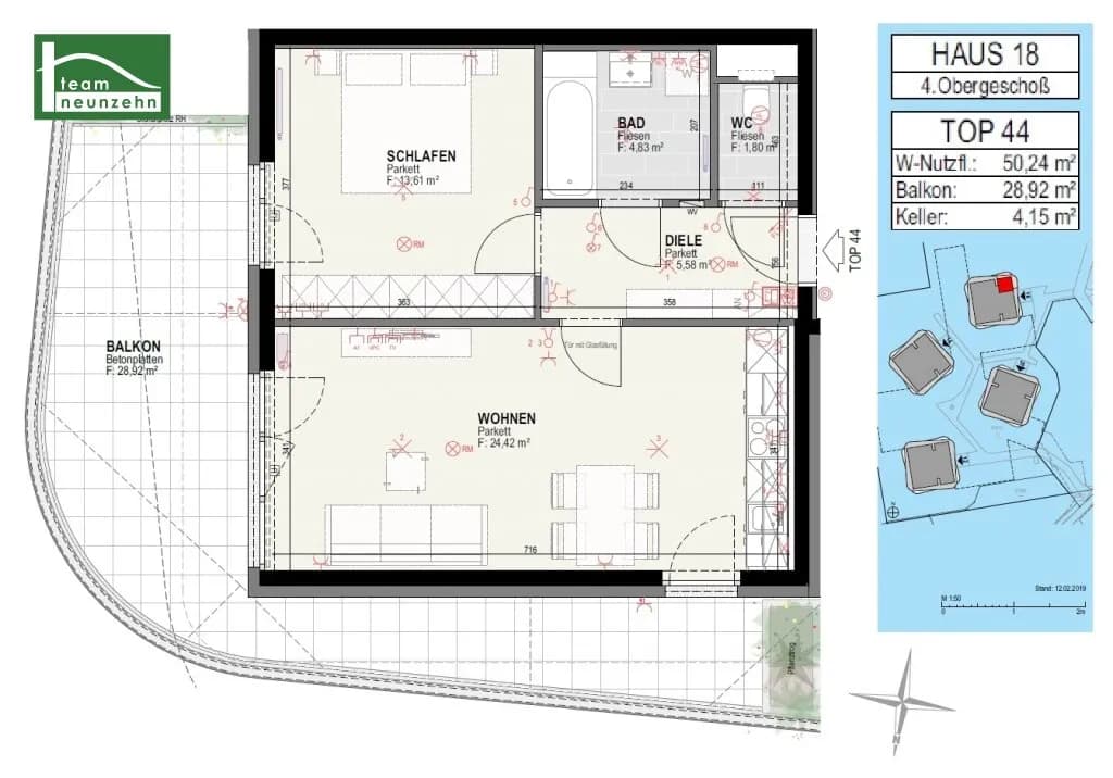 2-Zimmer-Wohnung mieten in Graz – 50,08 m², € 837 – Bild 21 von 21