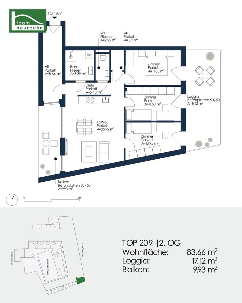 4-Zimmer-Wohnung mieten in Graz – 83,66 m², € 1.399 – Bild 26 von 26