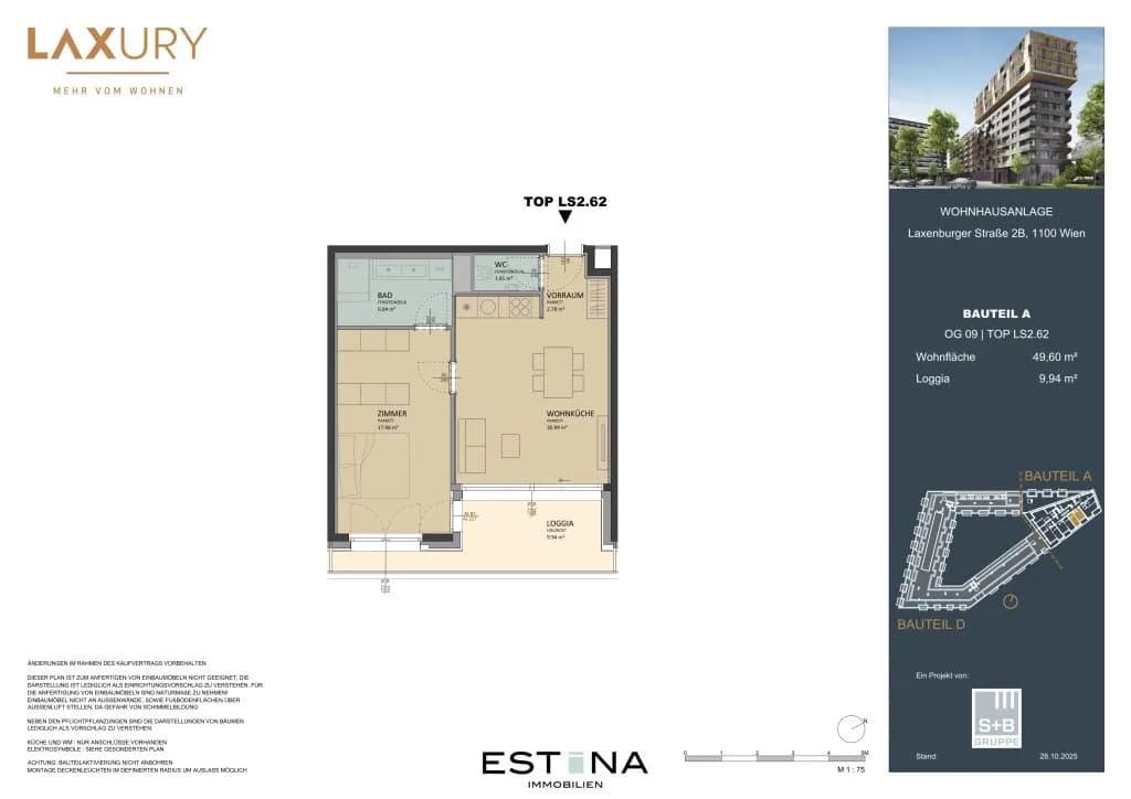 2-Zimmer-Wohnung kaufen in Wien – 49,63 m², € 450.000 – Bild 13 von 14