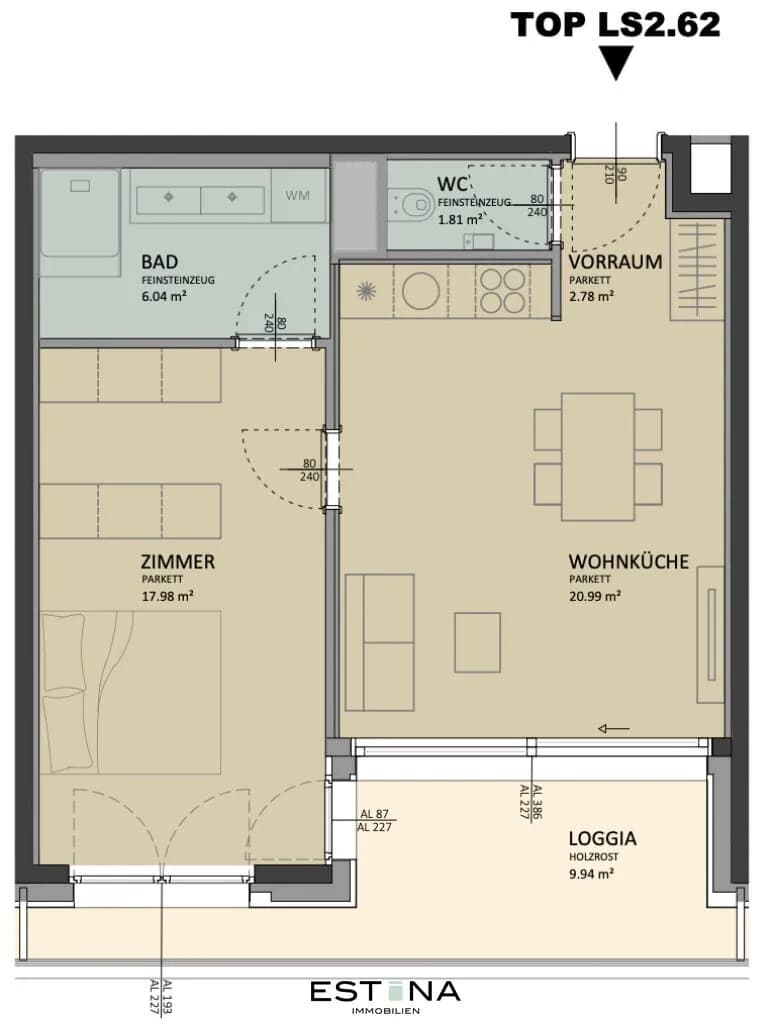 2-Zimmer-Wohnung kaufen in Wien – 49,63 m², € 450.000 – Bild 14 von 14