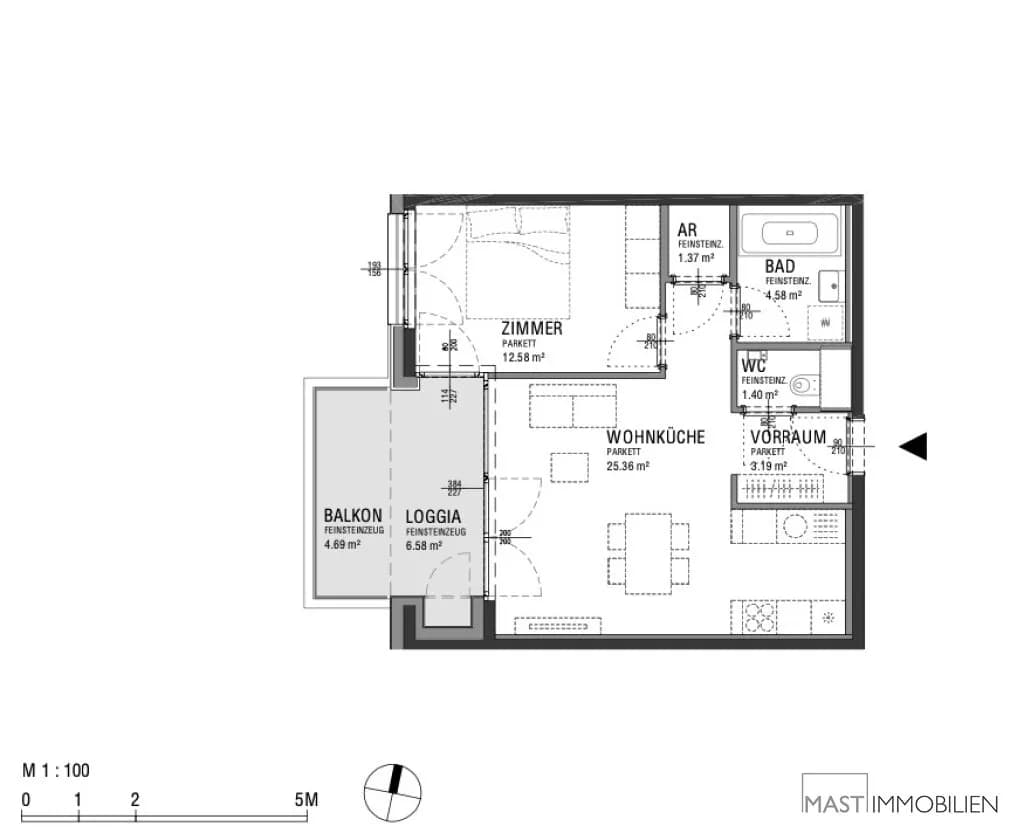 2-Zimmer-Wohnung kaufen in Wien – 55,06 m², € 355.000 – Bild 10 von 10