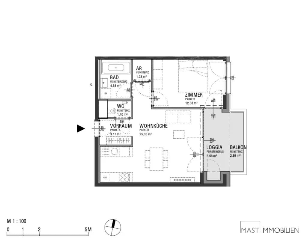 2-Zimmer-Wohnung kaufen in Wien – 55,04 m², € 360.000 – Bild 15 von 15