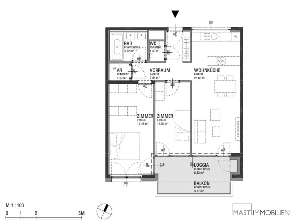 3-Zimmer-Wohnung kaufen in Wien – 78,26 m², € 488.000 – Bild 10 von 10