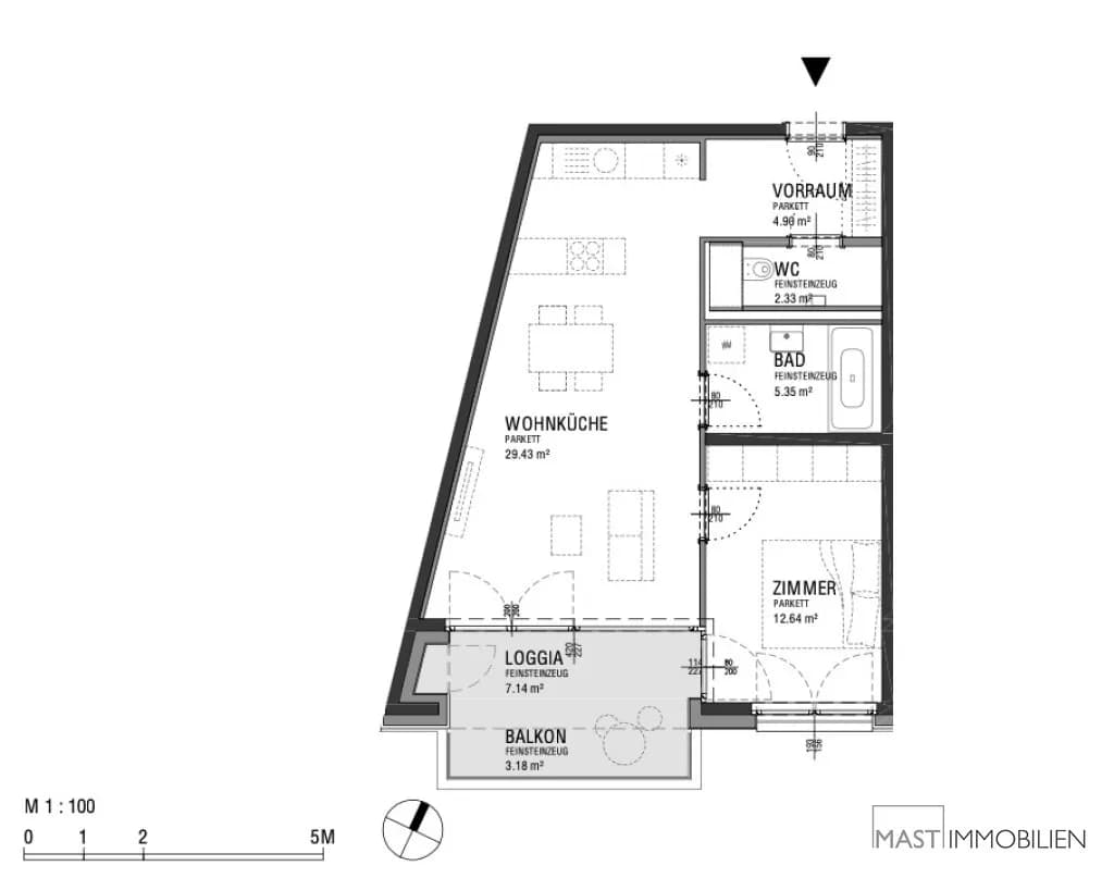 2-Zimmer-Wohnung kaufen in Wien – 61,8 m², € 374.000 – Bild 10 von 10