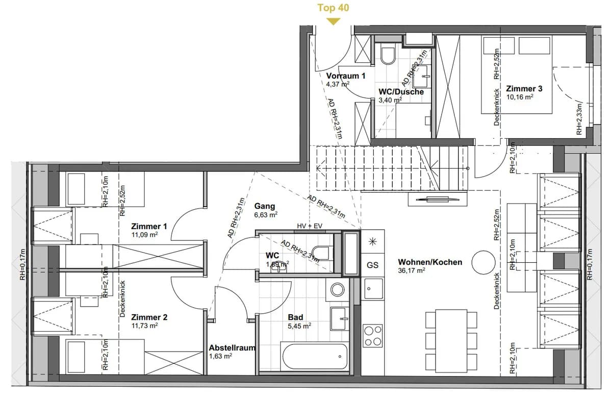 4-Zimmer-Wohnung kaufen in Wien – 93,38 m², € 838.900 – Bild 5 von 10