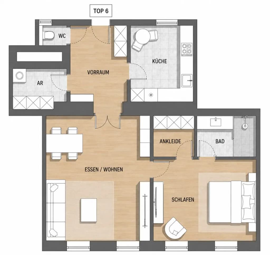 2-Zimmer-Wohnung kaufen in Wien – 68,35 m², € 469.000 – Bild 9 von 10
