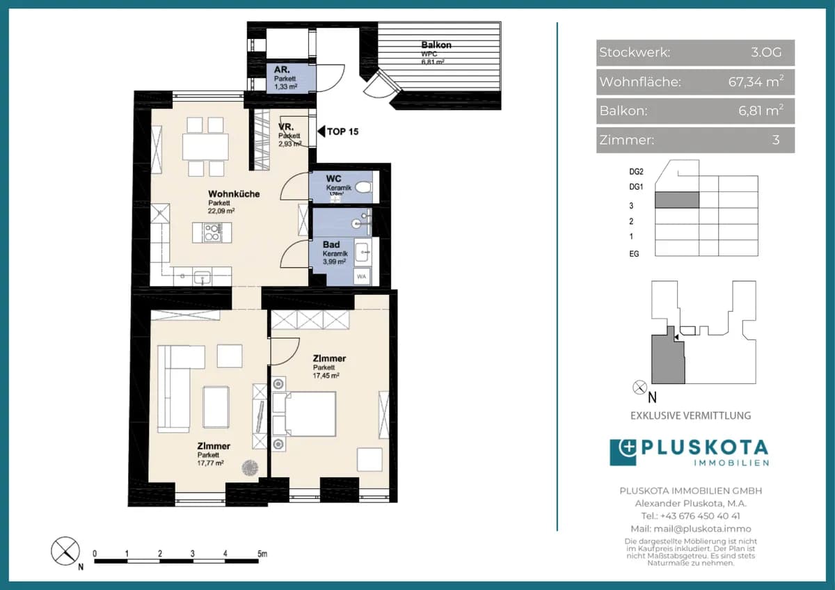 3-Zimmer-Wohnung kaufen in Wien – 67,34 m², € 499.000 – Bild 15 von 15