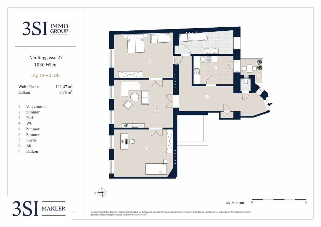 4-Zimmer-Wohnung kaufen in Wien – 111,53 m², € 784.000 – Bild 10 von 10