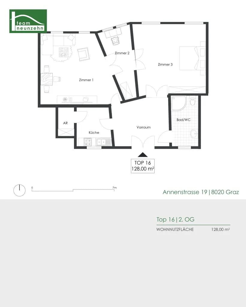 3-Zimmer-Wohnung mieten in Graz – 128 m², € 1.538 – Bild 18 von 18