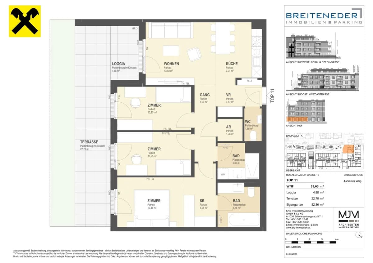 4-Zimmer-Wohnung kaufen in Korneuburg – 82,63 m², € 585.200 – Bild 8 von 8