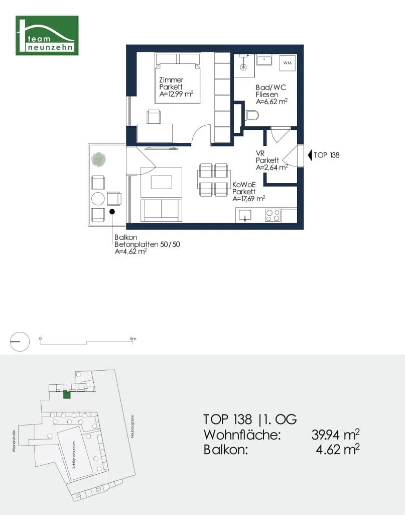 2-Zimmer-Wohnung mieten in Graz – 39,94 m², € 679 – Bild 21 von 21