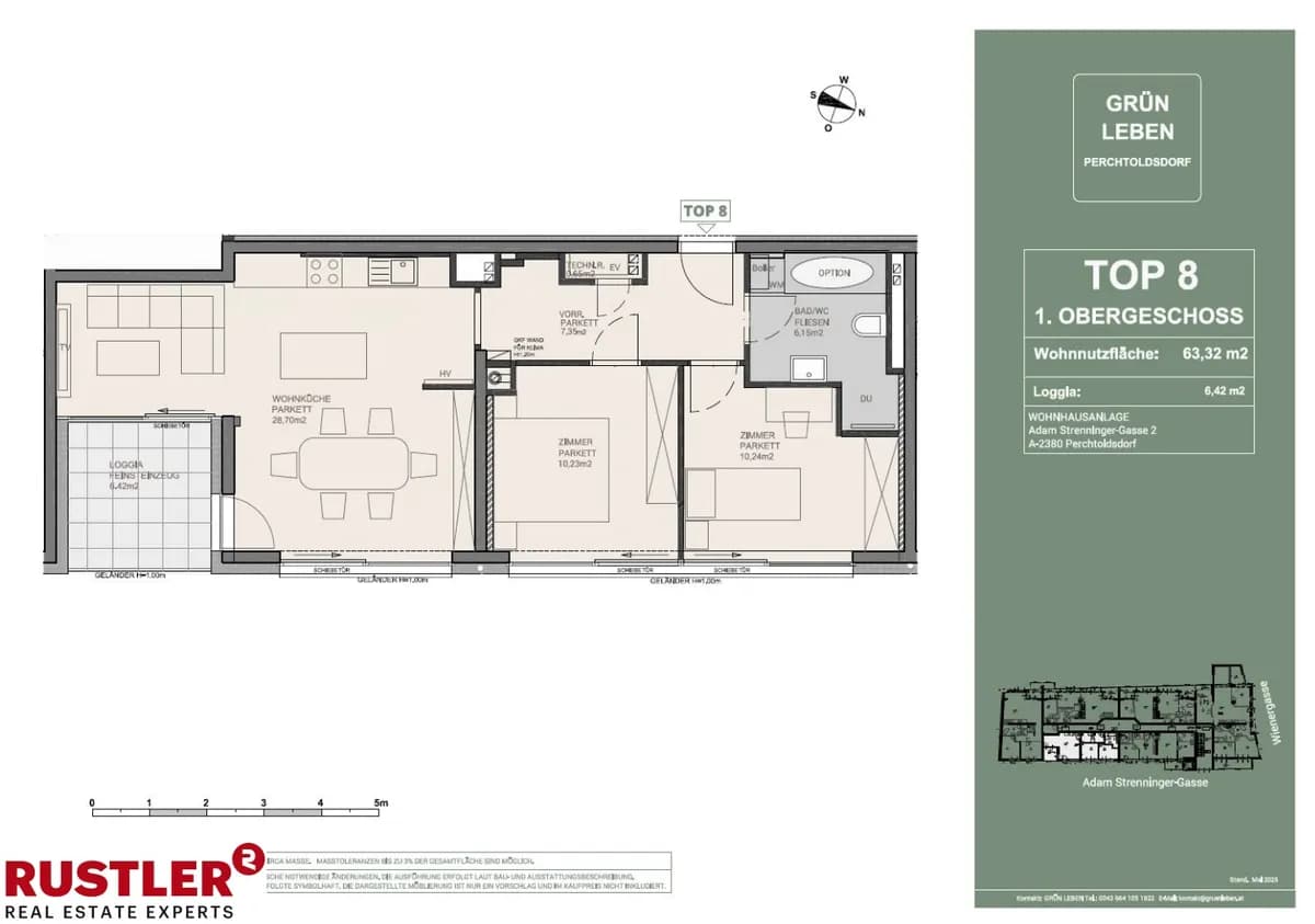3-Zimmer-Wohnung kaufen in Mödling – 63,32 m², € 399.000 – Bild 8 von 9