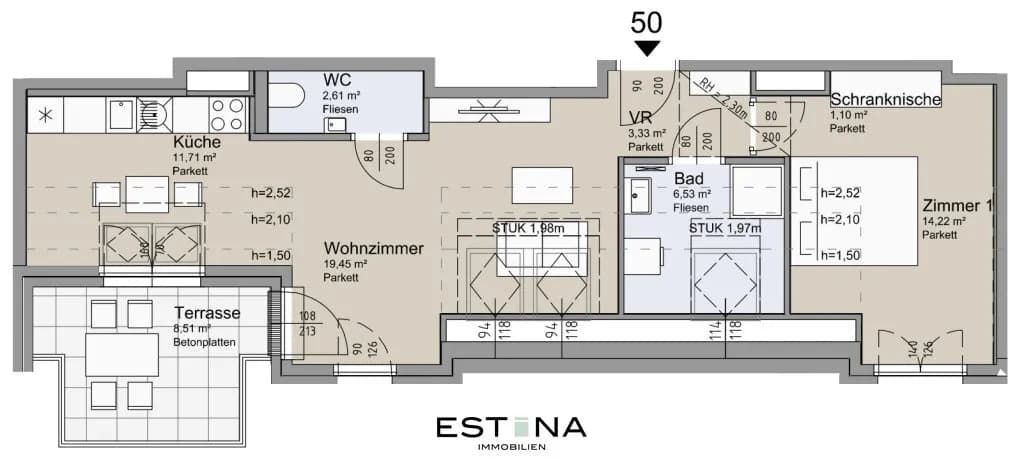 2-Zimmer-Wohnung kaufen in Wien – 58,82 m², € 474.000 – Bild 27 von 27
