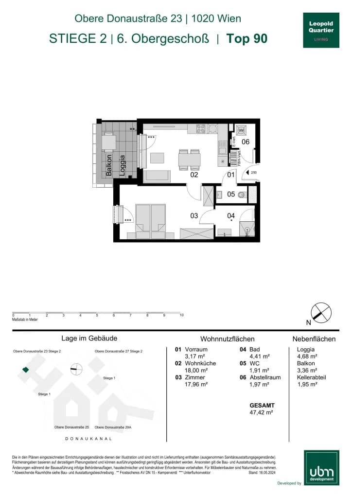 2-Zimmer-Wohnung kaufen in Wien – 46,48 m², € 590.000 – Bild 17 von 17