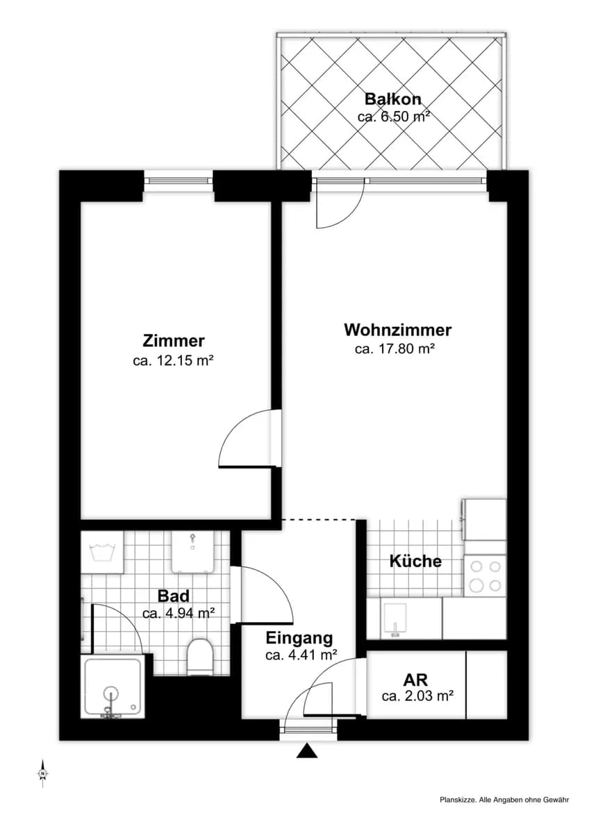 2-Zimmer-Wohnung kaufen in Korneuburg – 41 m², € 249.000 – Bild 7 von 8