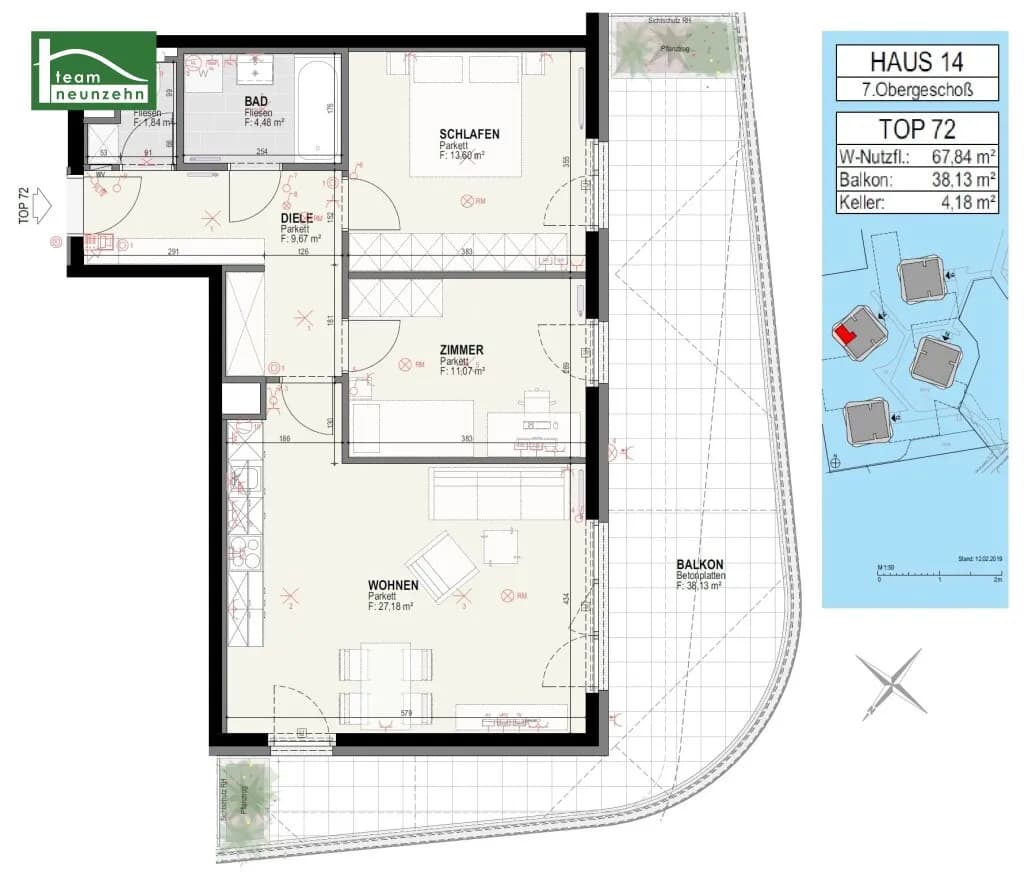 3-Zimmer-Wohnung mieten in Graz – 67,84 m², € 1.064 – Bild 23 von 23