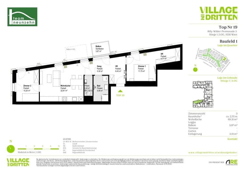3-Zimmer-Wohnung mieten in Wien – 69,31 m², € 1.579 – Bild 29 von 29