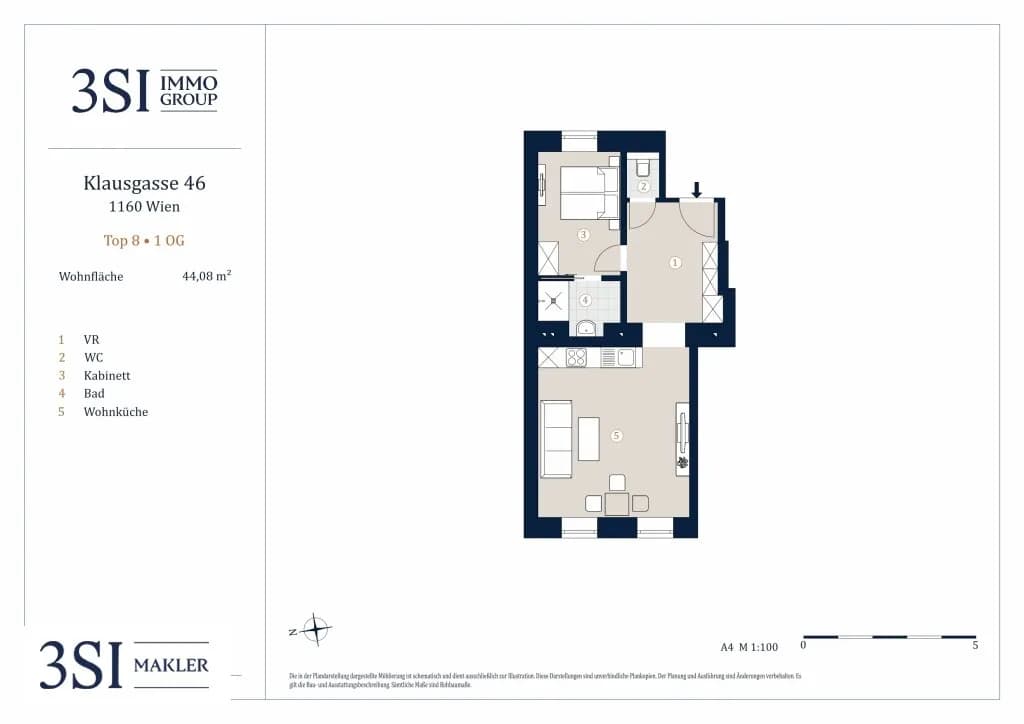 2-Zimmer-Wohnung kaufen in Wien – 45,23 m², € 219.000 – Bild 14 von 14