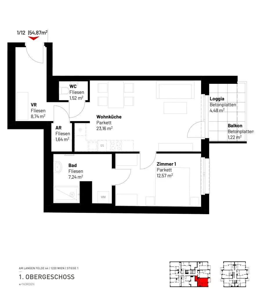 2-Zimmer-Wohnung mieten in Wien – 54,87 m², € 1.169 – Bild 25 von 25