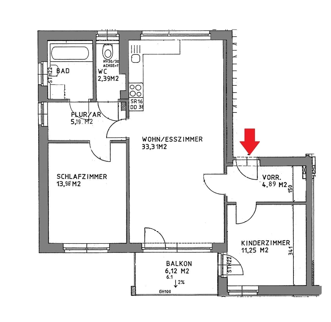 3-Zimmer-Wohnung mieten in Liezen – 75,2 m², € 1.013 – Bild 2 von 2