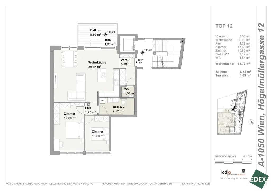 3-Zimmer-Wohnung kaufen in Wien – 83,79 m², € 639.000 – Bild 21 von 21