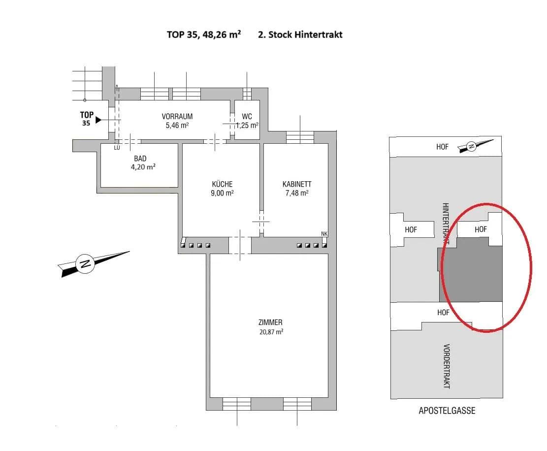 2-Zimmer-Wohnung kaufen in Wien – 50 m², € 285.000 – Bild 11 von 11