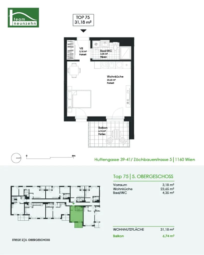 1-Zimmer-Wohnung mieten in Wien – 31,18 m², € 775 – Bild 14 von 14