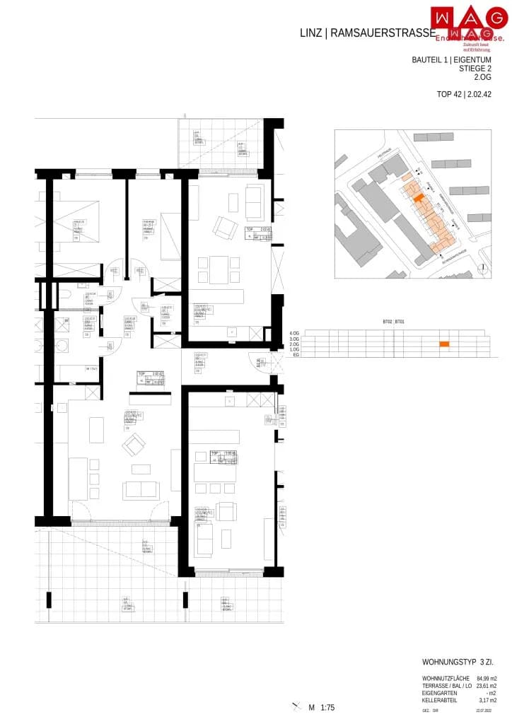 3-Zimmer-Wohnung kaufen in Linz – 84,99 m², € 420.500 – Bild 23 von 24
