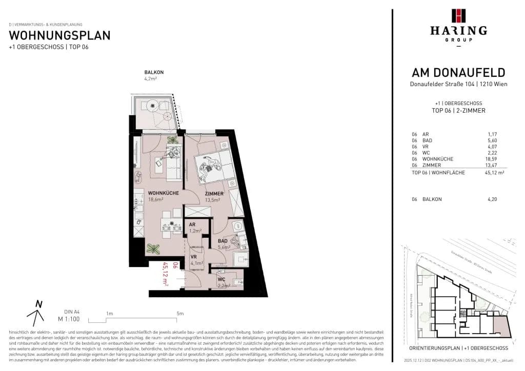 2-Zimmer-Wohnung kaufen in Wien – 45,12 m², € 279.500 – Bild 11 von 11