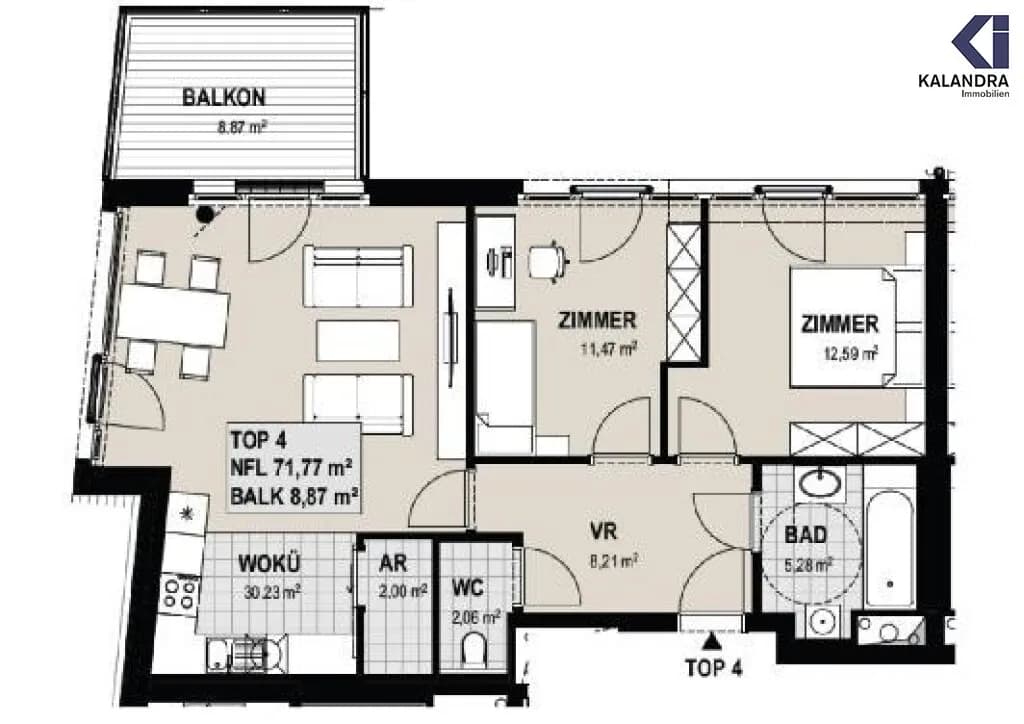 3-Zimmer-Wohnung mieten in Wien – 72 m², € 2.000 – Bild 34 von 37