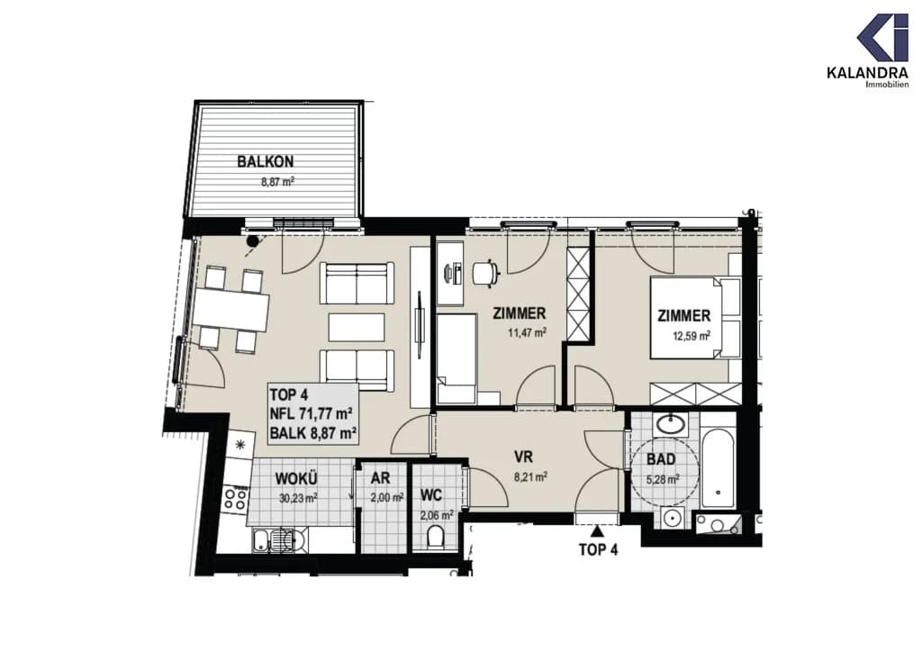 3-Zimmer-Wohnung mieten in Wien – 72 m², € 2.000 – Bild 37 von 37