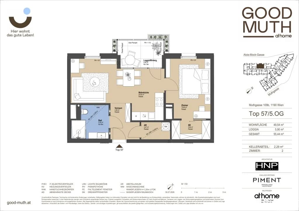 2-Zimmer-Wohnung kaufen in Wien – 49,54 m², € 399.000 – Bild 20 von 20