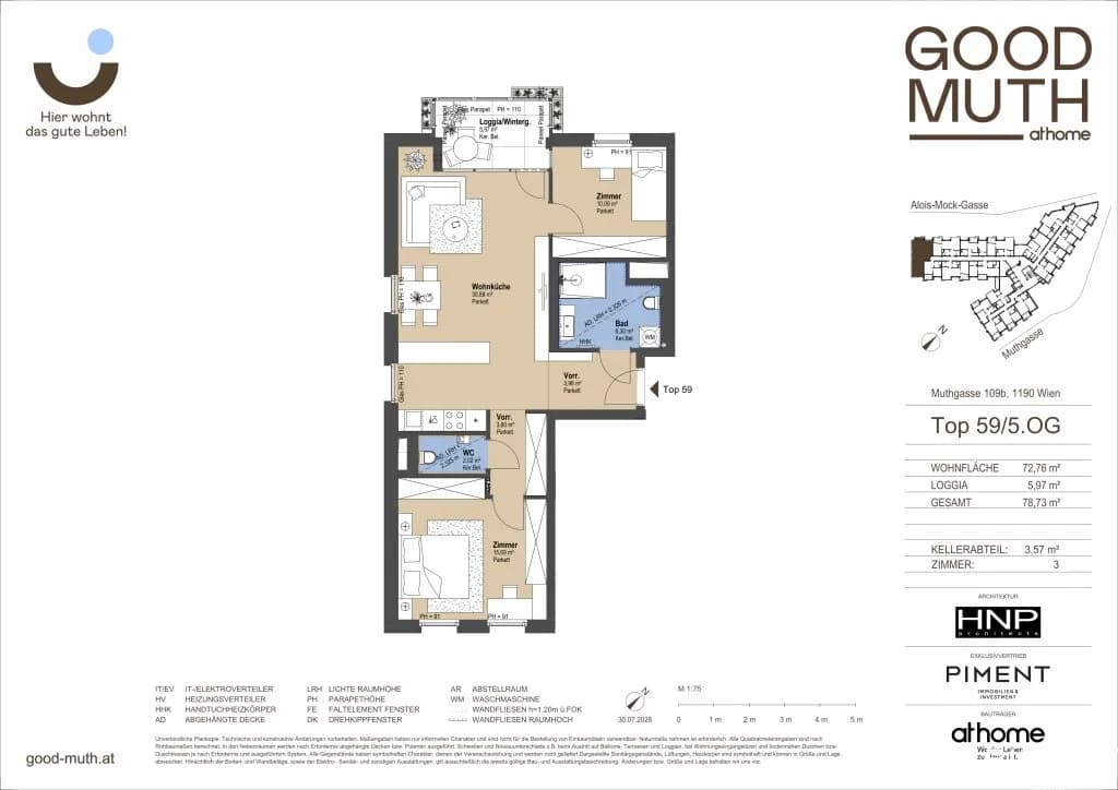 3-Zimmer-Wohnung kaufen in Wien – 72,76 m², € 575.000 – Bild 20 von 20