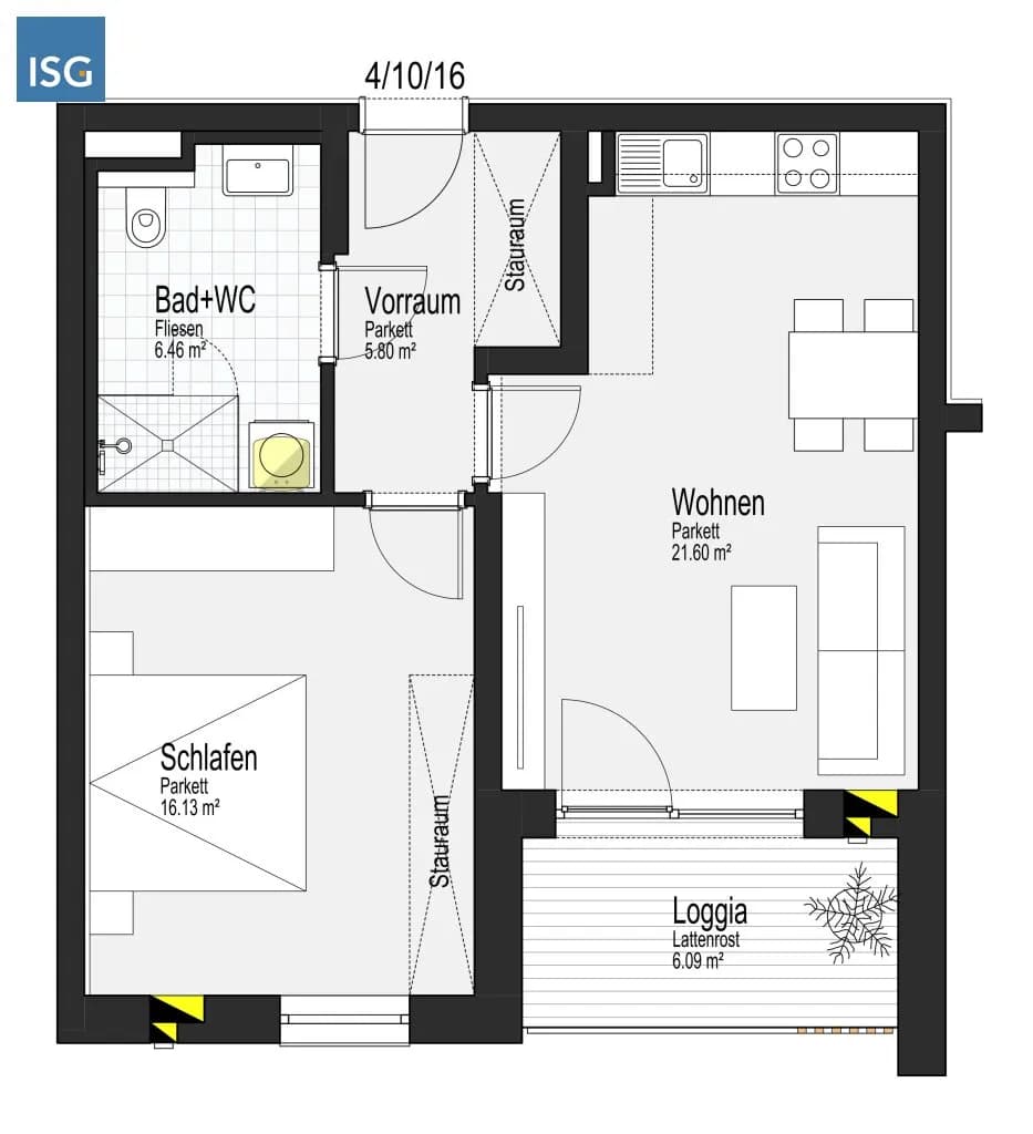 2-Zimmer-Wohnung mieten in Ried im Innkreis – 50 m², € 531 – Bild 4 von 13