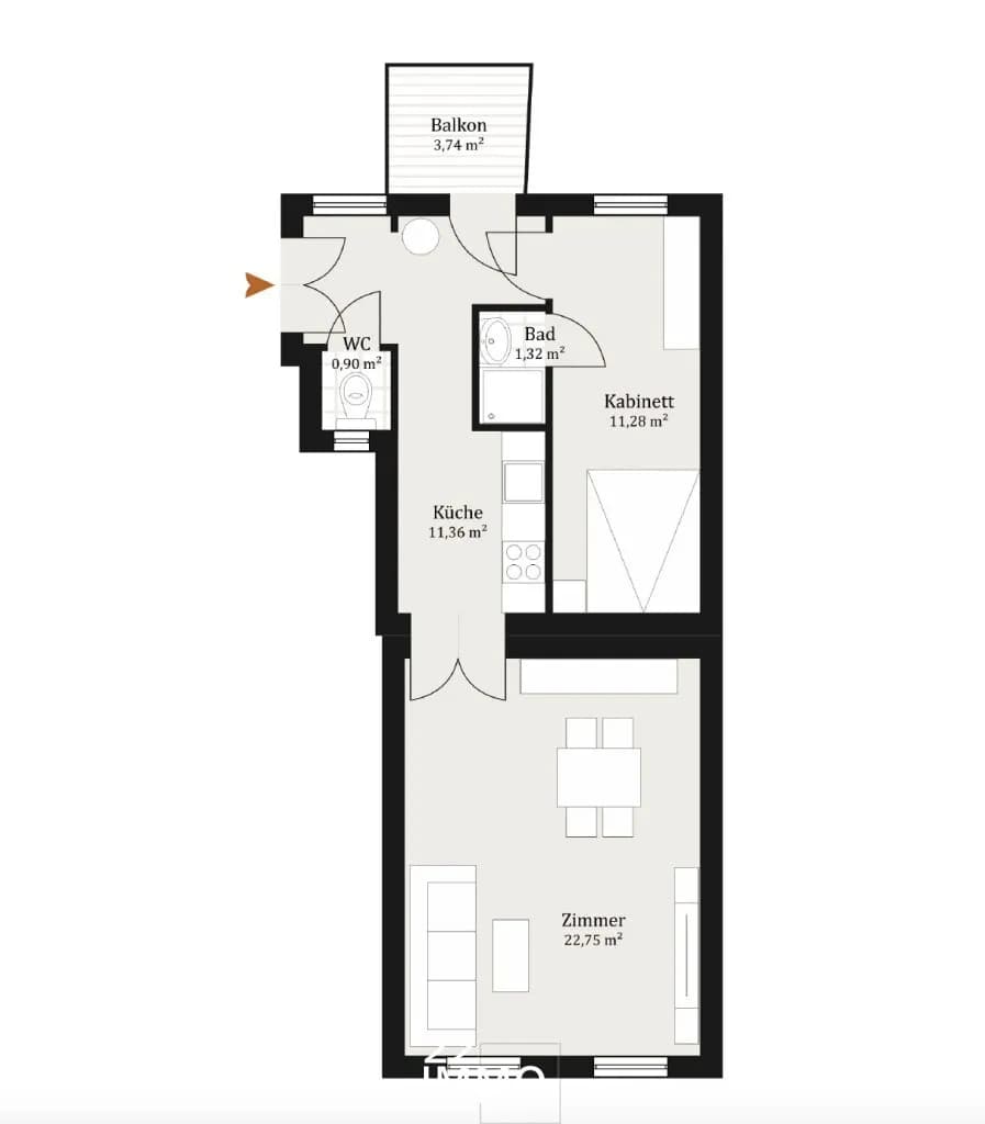2-Zimmer-Wohnung kaufen in Wien – 47,61 m², € 360.000 – Bild 13 von 13