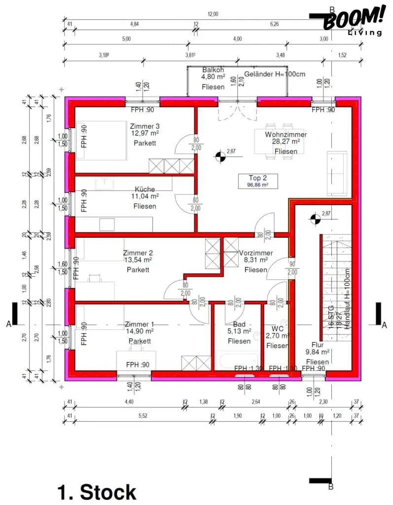 4-Zimmer-Wohnung kaufen in Wien – 102,1 m², € 579.000 – Bild 13 von 14