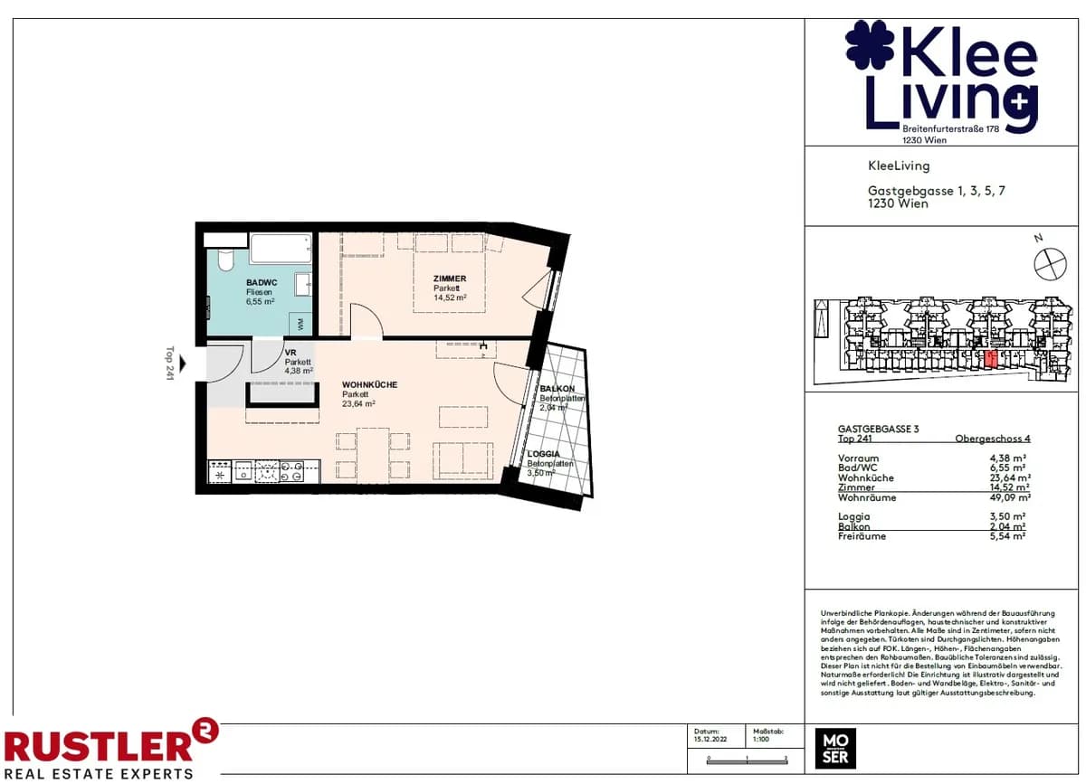 2-Zimmer-Wohnung mieten in Wien – 53,61 m², € 925 – Bild 12 von 12