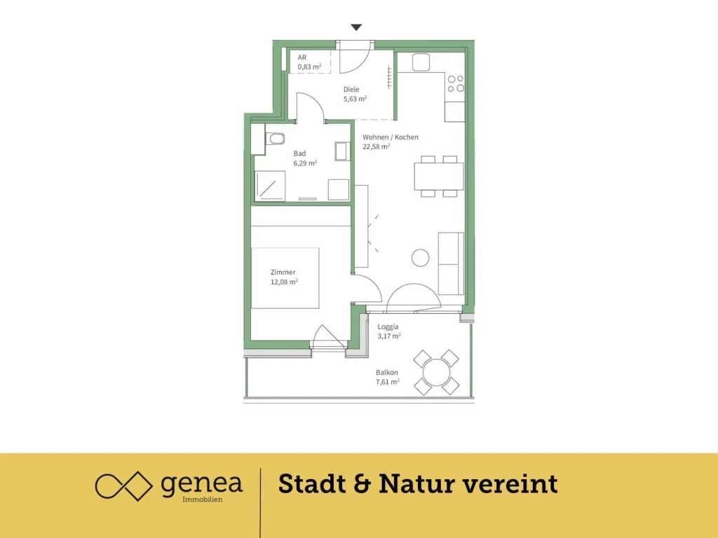2-Zimmer-Wohnung kaufen in Graz – 47,41 m², € 239.000 – Bild 2 von 18
