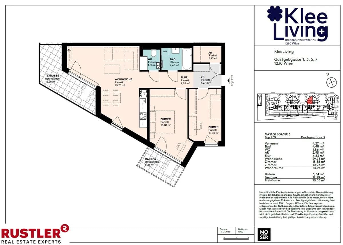 3-Zimmer-Wohnung mieten in Wien – 74,93 m², € 1.365 – Bild 7 von 7