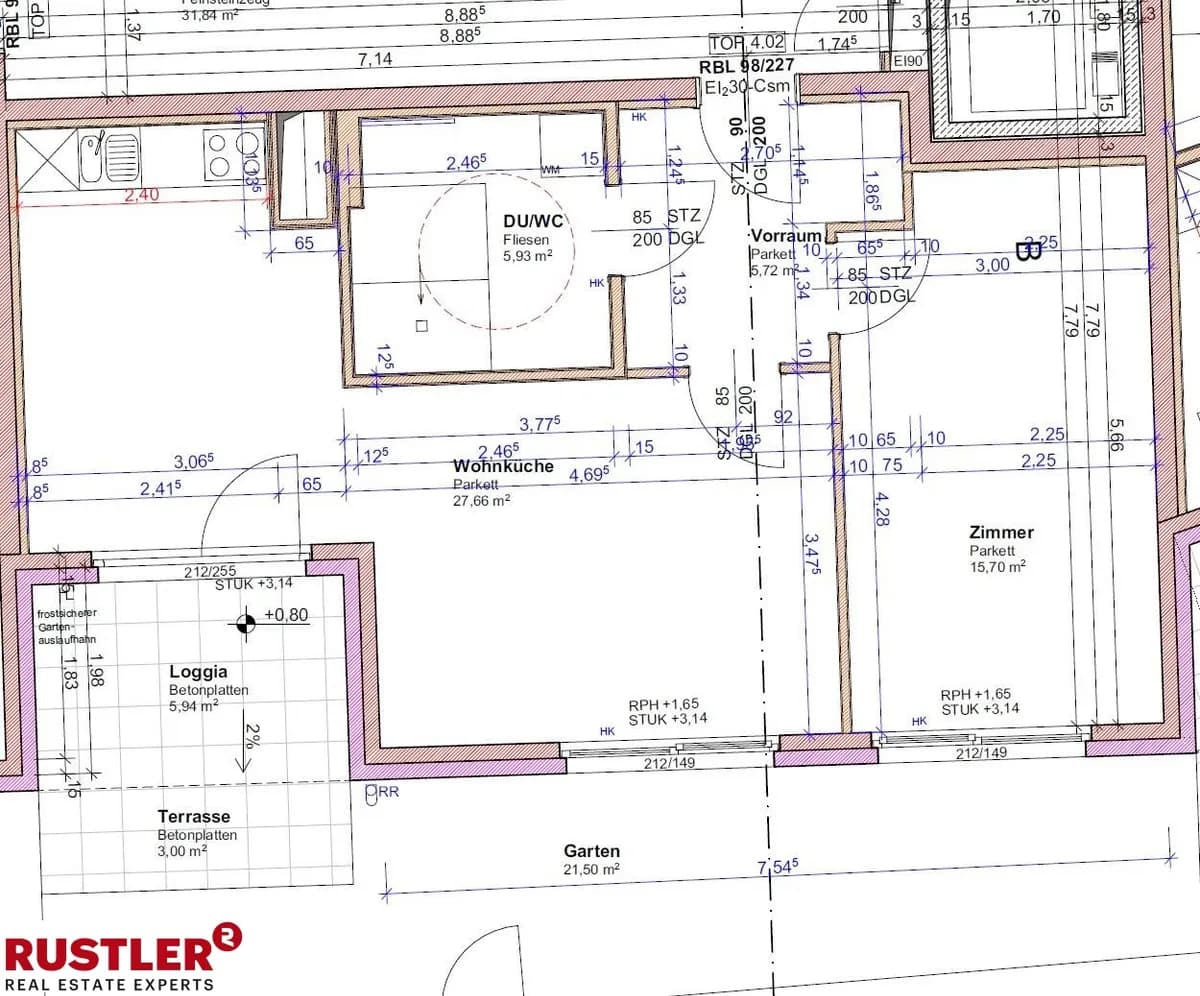 2-Zimmer-Wohnung mieten in Baden – 55,01 m², € 1.380 – Bild 8 von 16
