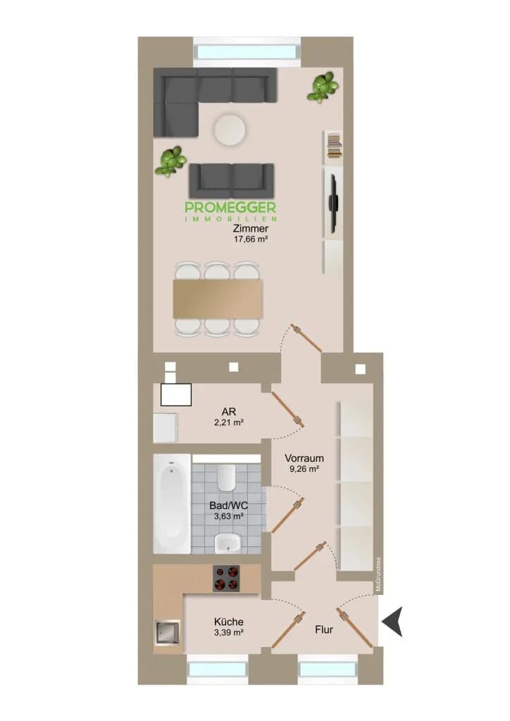 1-Zimmer-Wohnung mieten in Wien – 36 m², € 995 – Bild 8 von 8