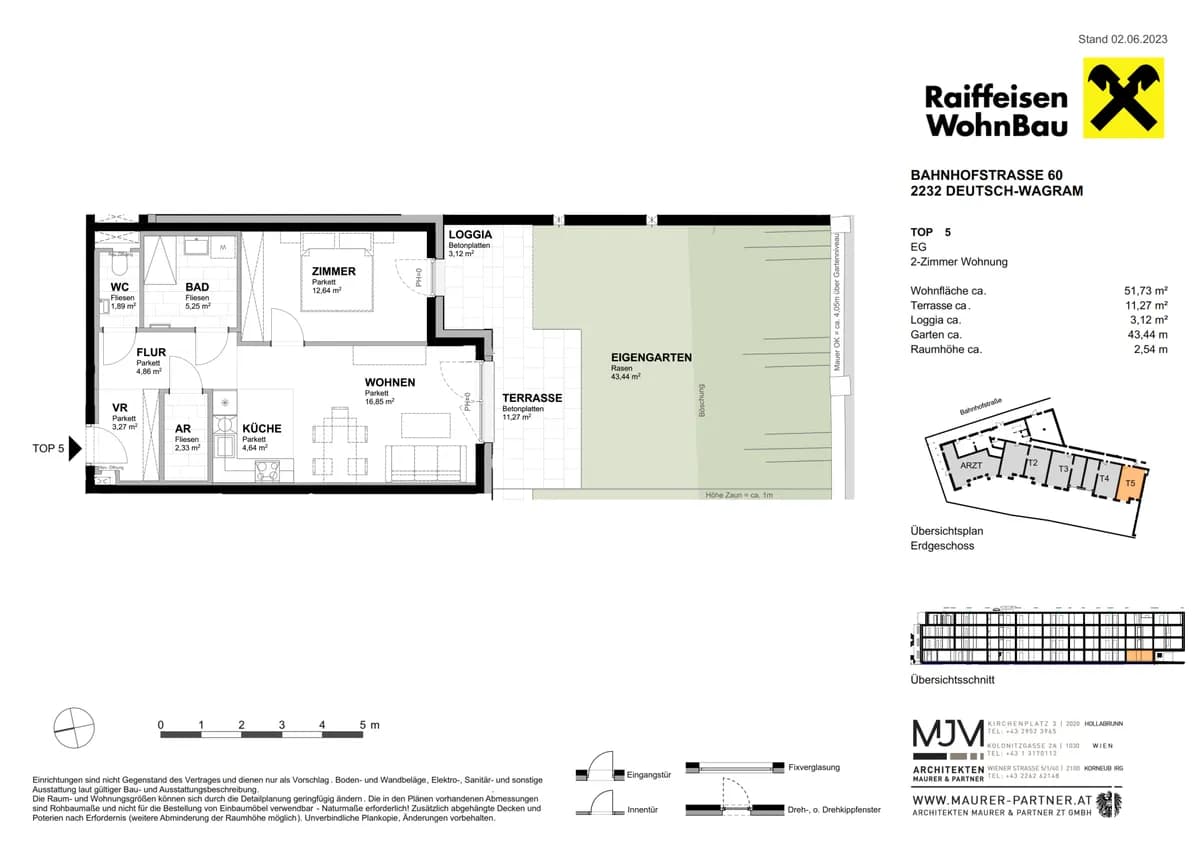 2-Zimmer-Wohnung kaufen in Gänserndorf – 51,73 m², € 298.200 – Bild 3 von 3