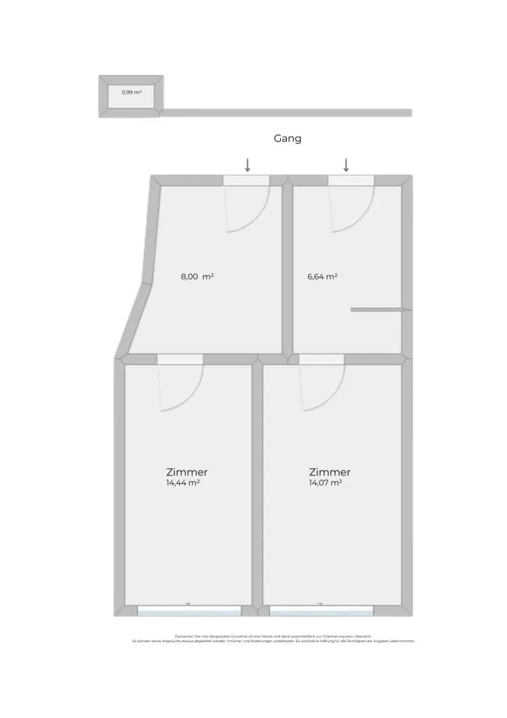 2-Zimmer-Wohnung kaufen in Wien – 44,14 m², € 125.000 – Bild 5 von 5