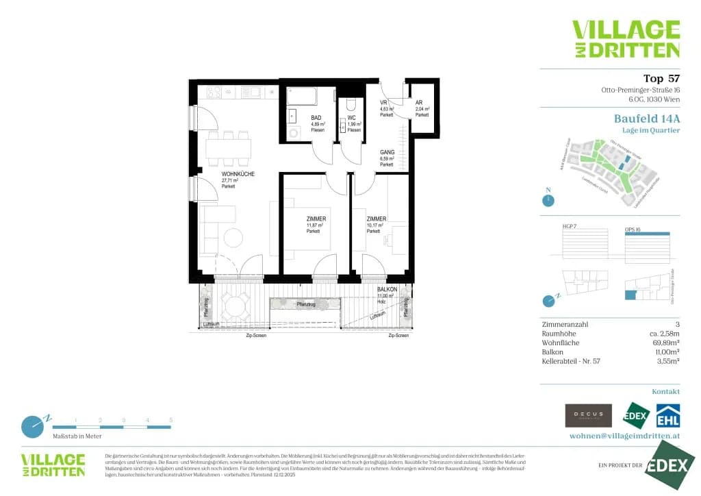 3-Zimmer-Wohnung kaufen in Wien – 69,89 m², € 566.100 – Bild 11 von 11