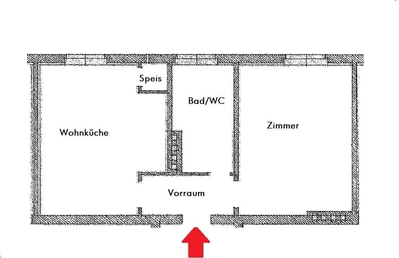 2-Zimmer-Wohnung mieten in Leoben – 40,6 m², € 379 – Bild 2 von 2