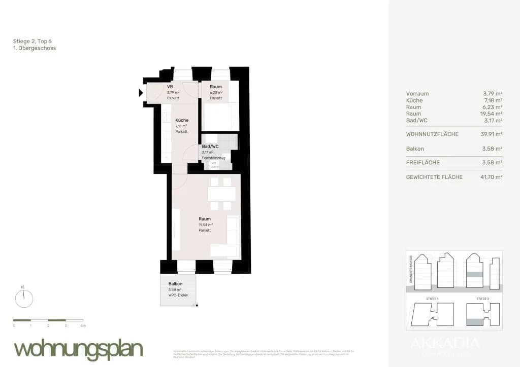 2-Zimmer-Wohnung kaufen in Wien – 39,91 m², € 333.000 – Bild 14 von 14