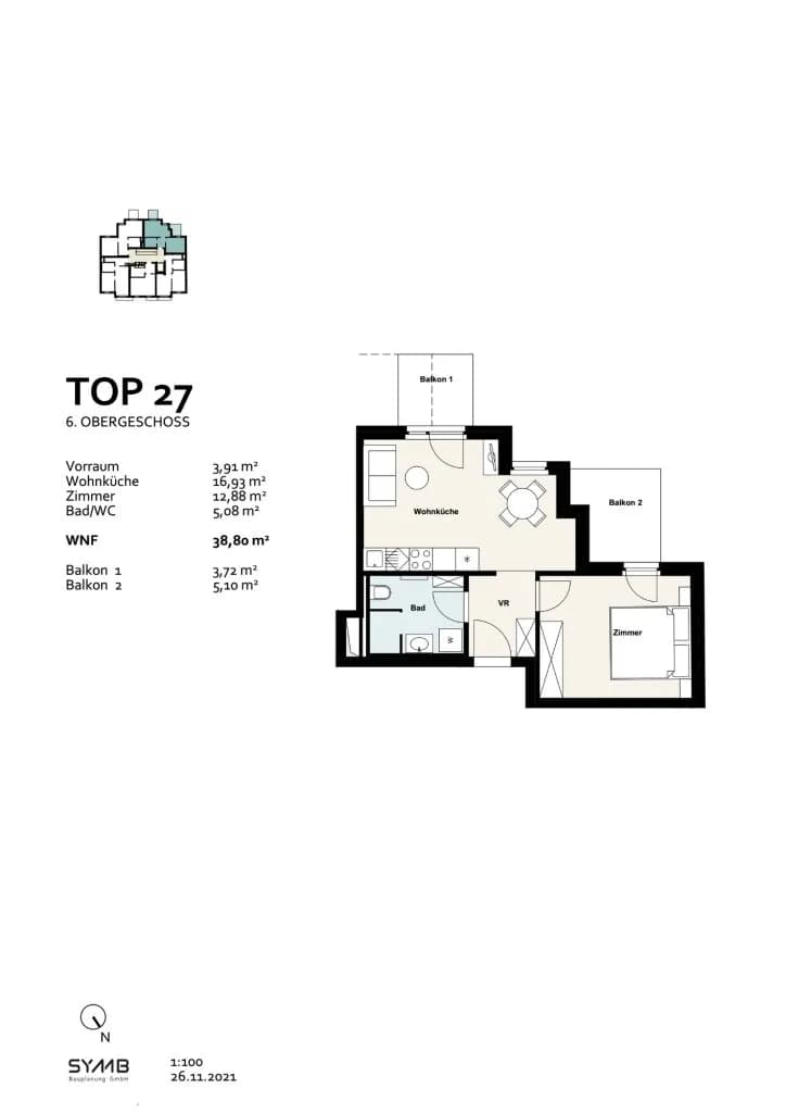 2-Zimmer-Wohnung kaufen in Wien – 38,8 m², € 320.000 – Bild 11 von 11