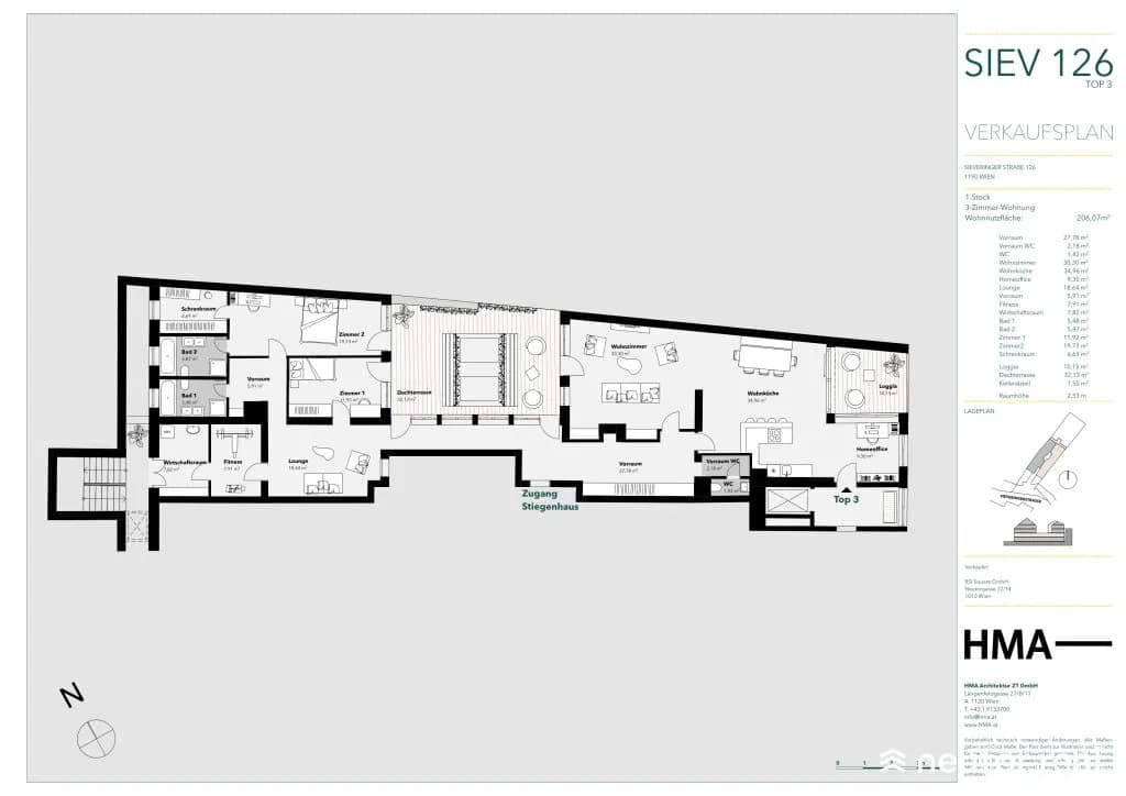 3-Zimmer-Wohnung mieten in Wien – 207,41 m², € 3.990 – Bild 27 von 27